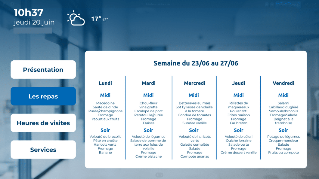 Affichage dynamique en résidence sénior